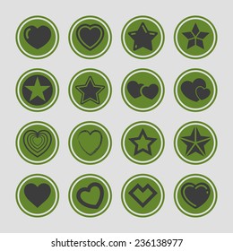 star like icon set