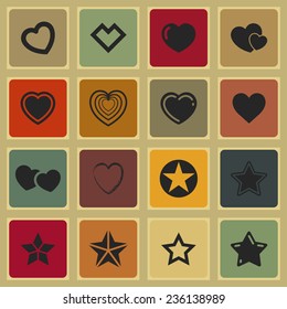 star like icon set