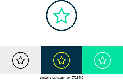 Star line art icon vector 