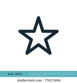 Star Line Art Icon Vector logo Template Illustration Design. Vector EPS 10.