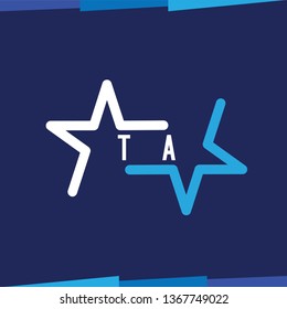 Star Line Art Logo Template