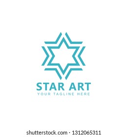 Star Line Art Vector Design