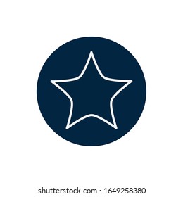 Star line block style icon of Space futuristic cosmos outside universe astronomy adventure and exploration theme Vector illustration