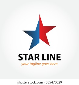Star line company abstract vector logo design template paper creative office icon business company symbol concept