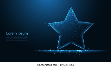 Conexión de línea de estrella. Diseño de armazón de polietileno bajo. Fondo geométrico abstracto. ilustración vectorial.