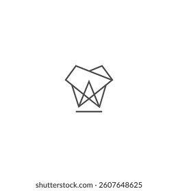 star line design icon element technology