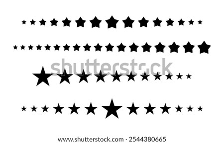 Star line divider low to high design vector illustration.