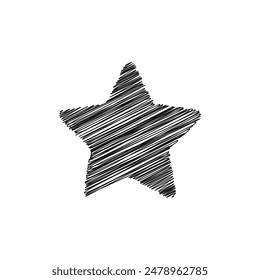 Star line drawing design vector