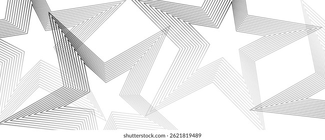 star line. Five stars rating symbols collection. Vector illustration. modern. eps10