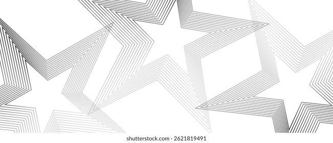star line. Five stars rating symbols collection. Vector illustration. modern. eps10