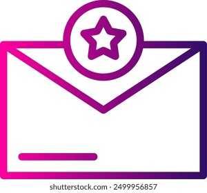 Star Line Gradient Vector Icon Design