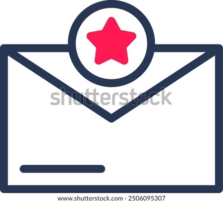 Star Line Half Filled Vector Icon Design