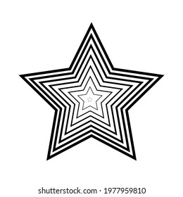 Star, Line halftone, Vector illustration eps.10