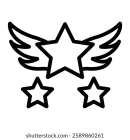 Star Line Icon Design For Personal And Commercial Use