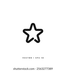 Star Line Icon. Editable Stroke