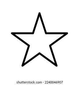 Star line icon. Effect, stars, magic, reward, difference, enchantment, impression, holiday, fun, radiation, cosmic light. Achievement concept. Vector black line icon on white background.