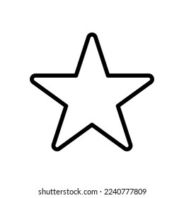 Star line icon. Effect, stars, magic, reward, difference, enchantment, impression, holiday, fun, radiation, cosmic light. Achievement concept. Vector black line icon on white background.