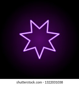 star line icon. Elements of Stars in neon style icons. Simple icon for websites, web design, mobile app, info graphics