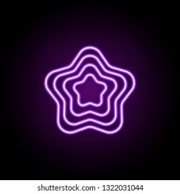 star line icon. Elements of Stars in neon style icons. Simple icon for websites, web design, mobile app, info graphics