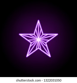 star line icon. Elements of Stars in neon style icons. Simple icon for websites, web design, mobile app, info graphics