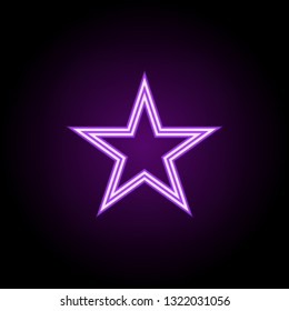 star line icon. Elements of Stars in neon style icons. Simple icon for websites, web design, mobile app, info graphics