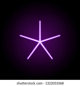 star line icon. Elements of Stars in neon style icons. Simple icon for websites, web design, mobile app, info graphics