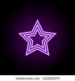 star line icon. Elements of Stars in neon style icons. Simple icon for websites, web design, mobile app, info graphics