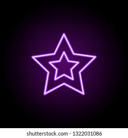star line icon. Elements of Stars in neon style icons. Simple icon for websites, web design, mobile app, info graphics
