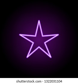 star line icon. Elements of Stars in neon style icons. Simple icon for websites, web design, mobile app, info graphics