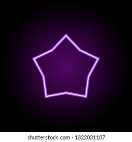 star line icon. Elements of Stars in neon style icons. Simple icon for websites, web design, mobile app, info graphics