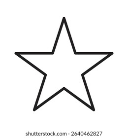 Star Line Icon Favorited or Rating Symbol