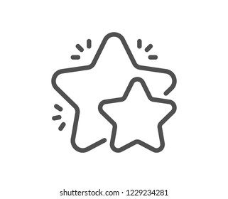 Star line icon. Feedback rating sign. Customer satisfaction symbol. Quality design flat app element. Editable stroke Star icon. Vector
