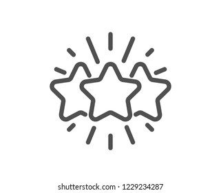 Star line icon. Feedback rating sign. Customer satisfaction symbol. Quality design flat app element. Editable stroke Star icon. Vector