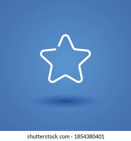 Icono de línea de estrella, ilustración del vector de contorno.