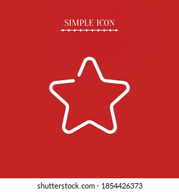 Star line icon, outline vector illustration.