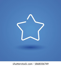 star line icon, outline vector illustration.