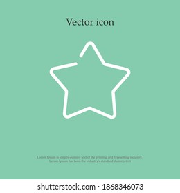 icono de línea de estrella, ilustración del vector de contorno.