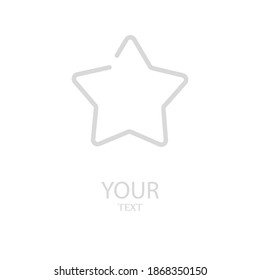 icono de línea de estrella, ilustración del vector de contorno.