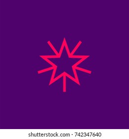 Star line icon, outline vector sign, linear pictogram. Isolated on background and easy to use.