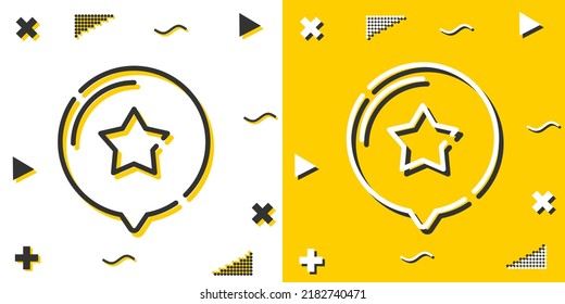 star line icon. Simple outline style.star linear sign. Vector illustration isolated on white background. Editable stroke EPS 10