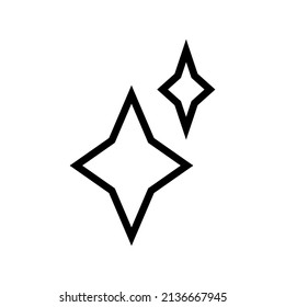 icono de línea de estrella. apto para concursos de diseño, ganadores, etc. para el diseño de carteles, volantes, banners, etc.