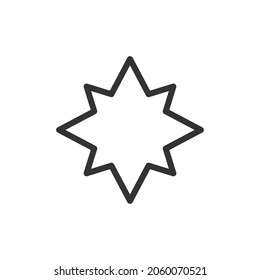 Star line icon in trendy style. Stroke vector pictogram isolated on a white background. Star premium outline icons.