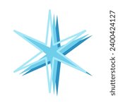 Star and line icon. Vector illustration.