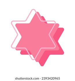 Star and line icon. Vector illustration.