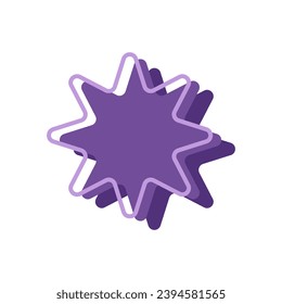 Icono de estrella y línea. Ilustración vectorial.
