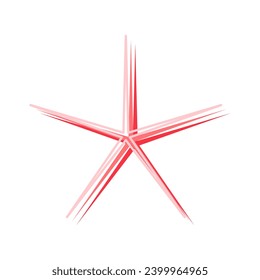 Star and line icon. Vector illustration.