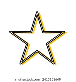 Star line icon. Vector illustration.