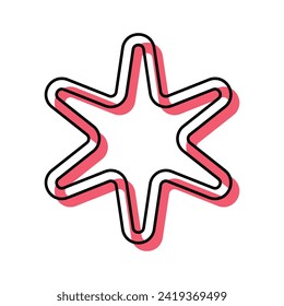 Sternliniensymbol. Vektorgrafik.