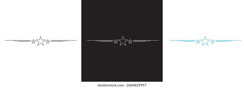 Star Line Icon.  Vector illustration. isolated on white and black background. EPS 10