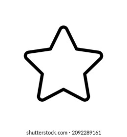 star line icon vector isolated on white background